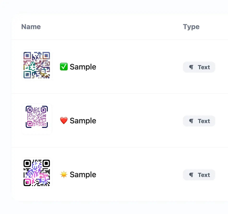 Скриншот страницы системы QR-кодов в приложении