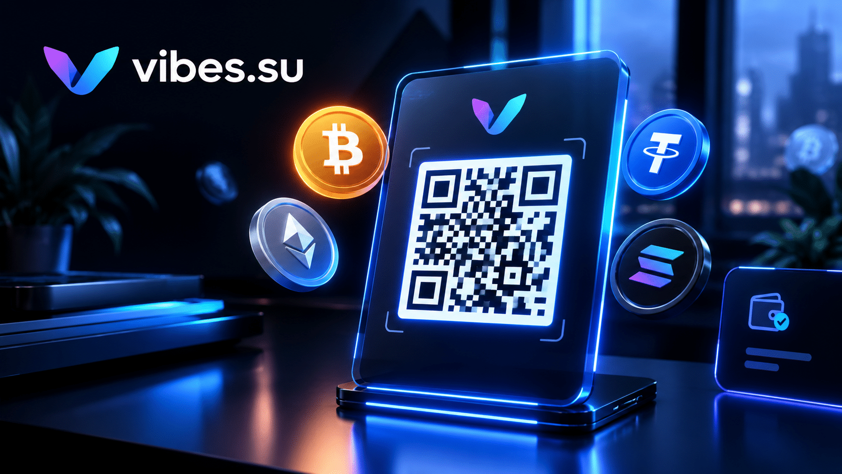 QR-код для приёма криптовалютных платежей