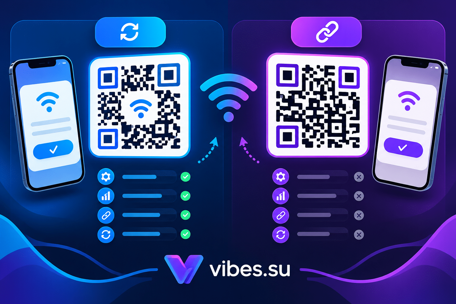 Dynamic vs static WiFi QR codes compared