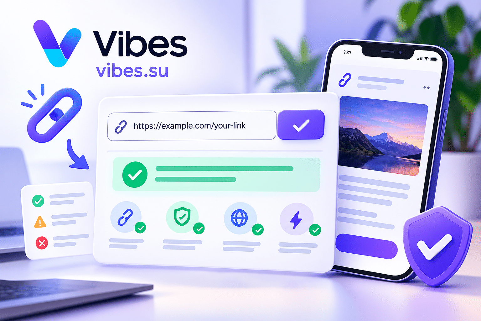 Проверка ссылки перед публикацией в Vibes