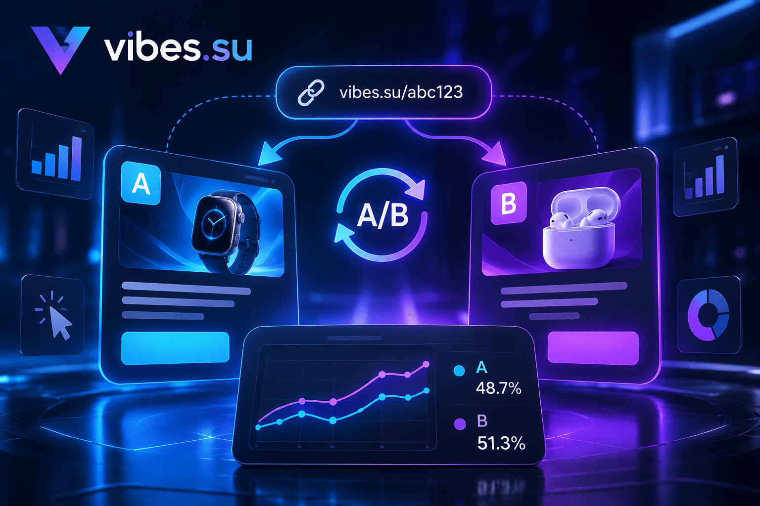 A/B rotation for short links testing two offers